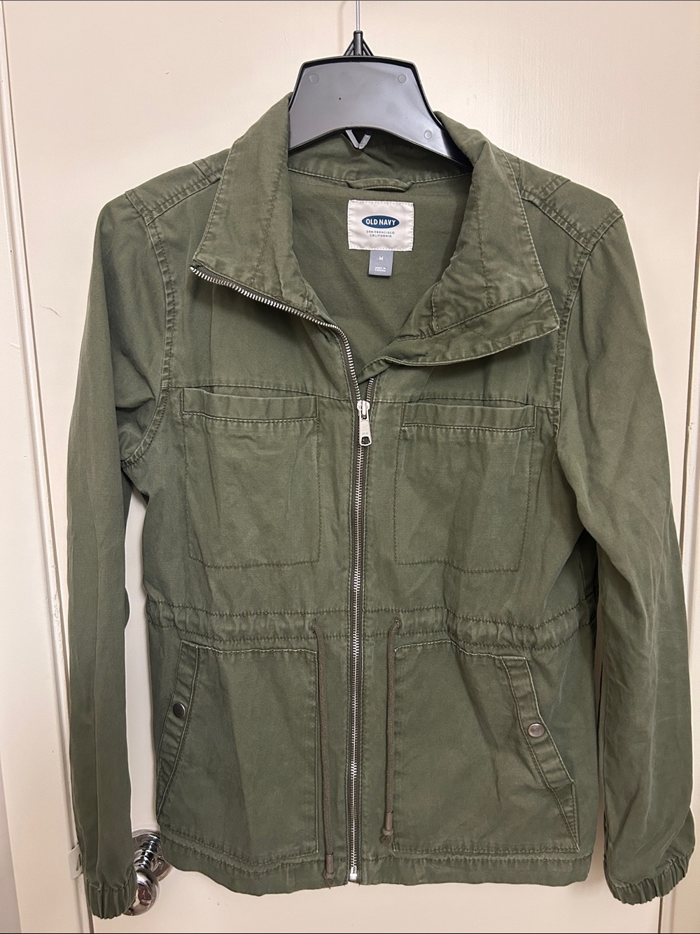 Old Navy Olive Utility Zip-Front Jacket